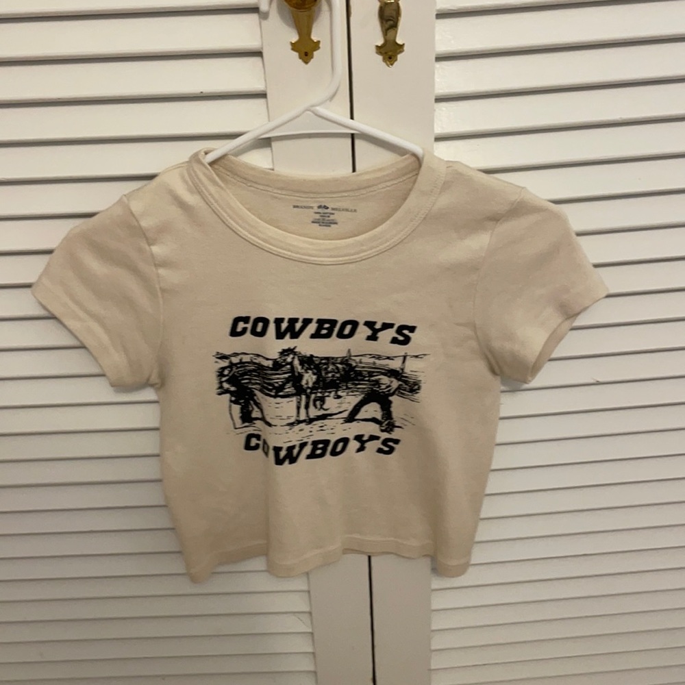 Brandy Melville cowboys baby tee